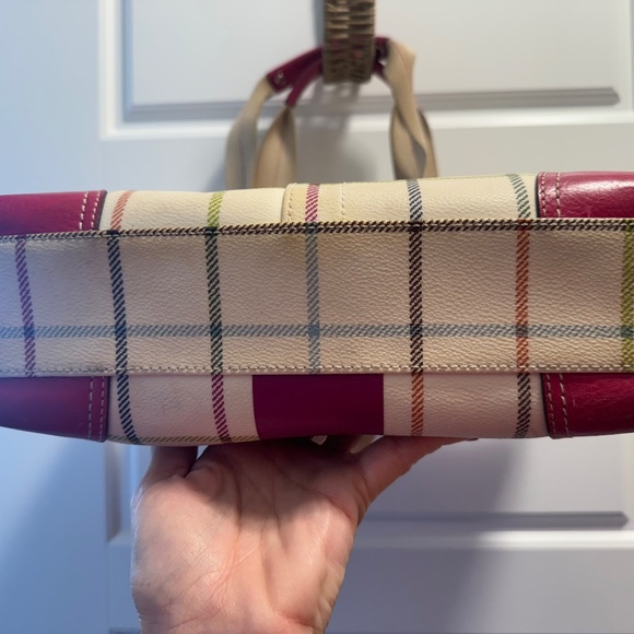 Coach Heritage Stripe Tattersall Tote - Picture 3 of 9